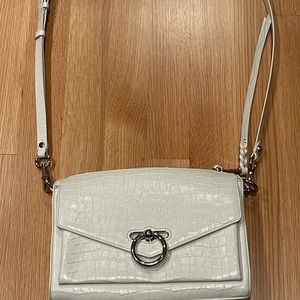 Rebecca Minkoff White Crossbody Bag (Crocodile)